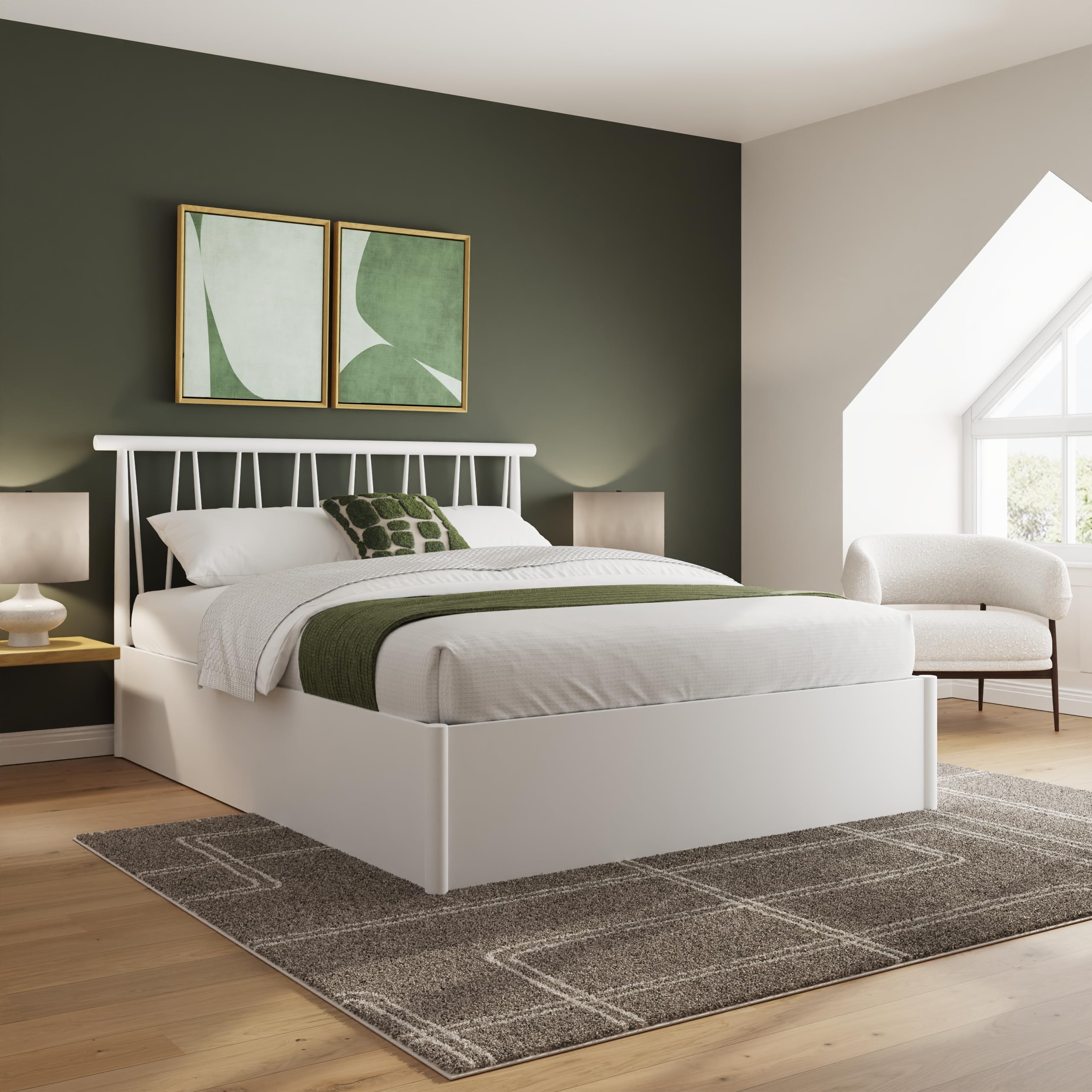 Gfw Fusum Spindle Ottoman Bed White King