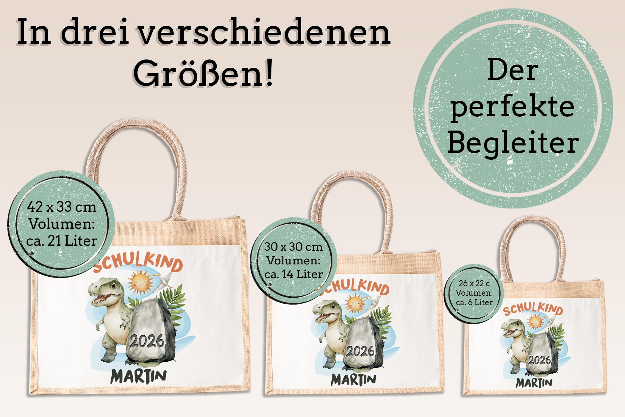 LIEBTASTISCH - Personalisierte Jutetasche für Kinder mit Namen - für Jungs - Geschenkidee - Einschulung - Prinzessin - Schultüte - 2025