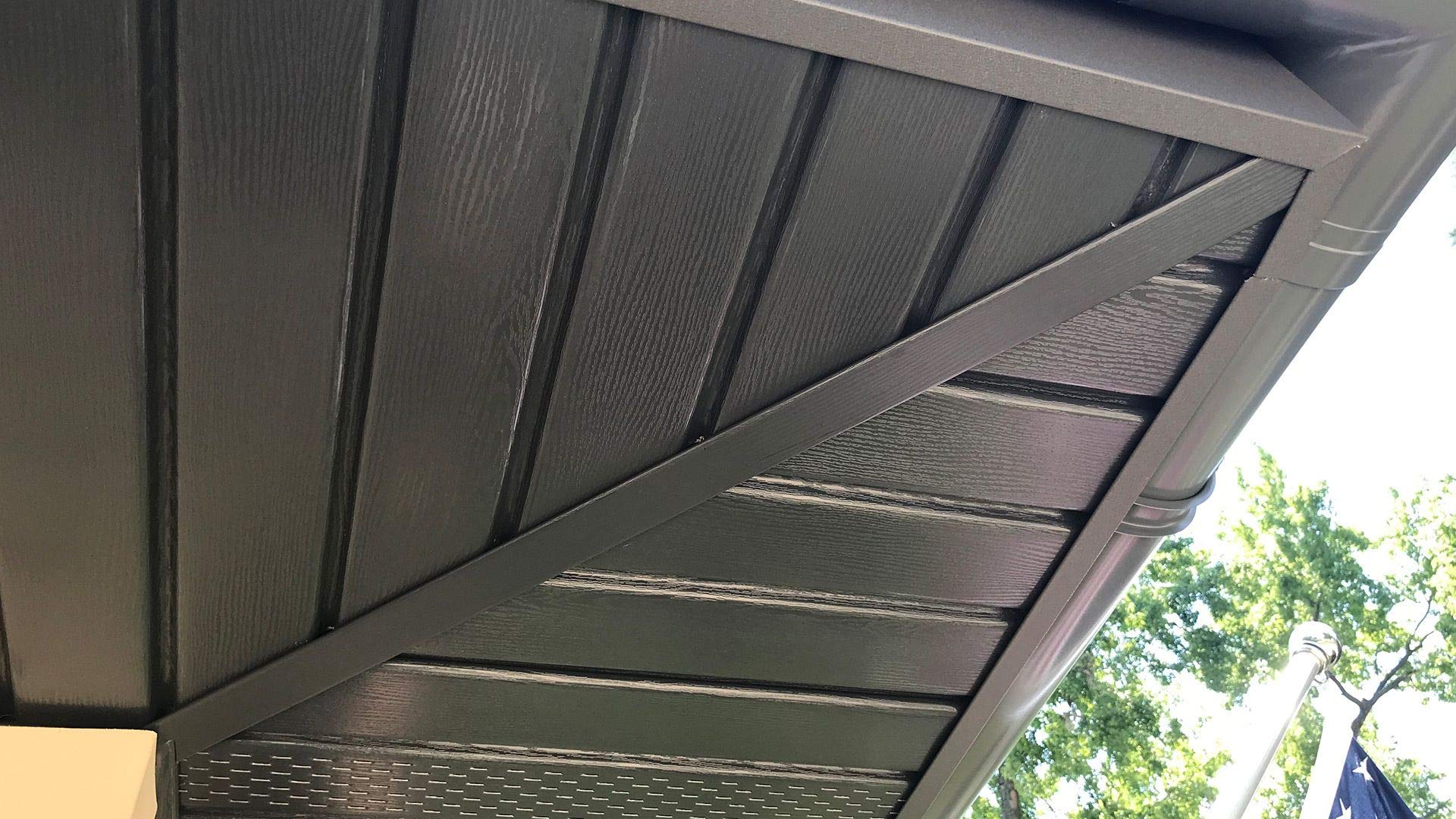 Kunststoffpaneele Anthrazit RAL 7021 PVC Paneele Wandpaneele Deckenpaneele Unterdachverkleidung (Farbmuster/Materialmuster)