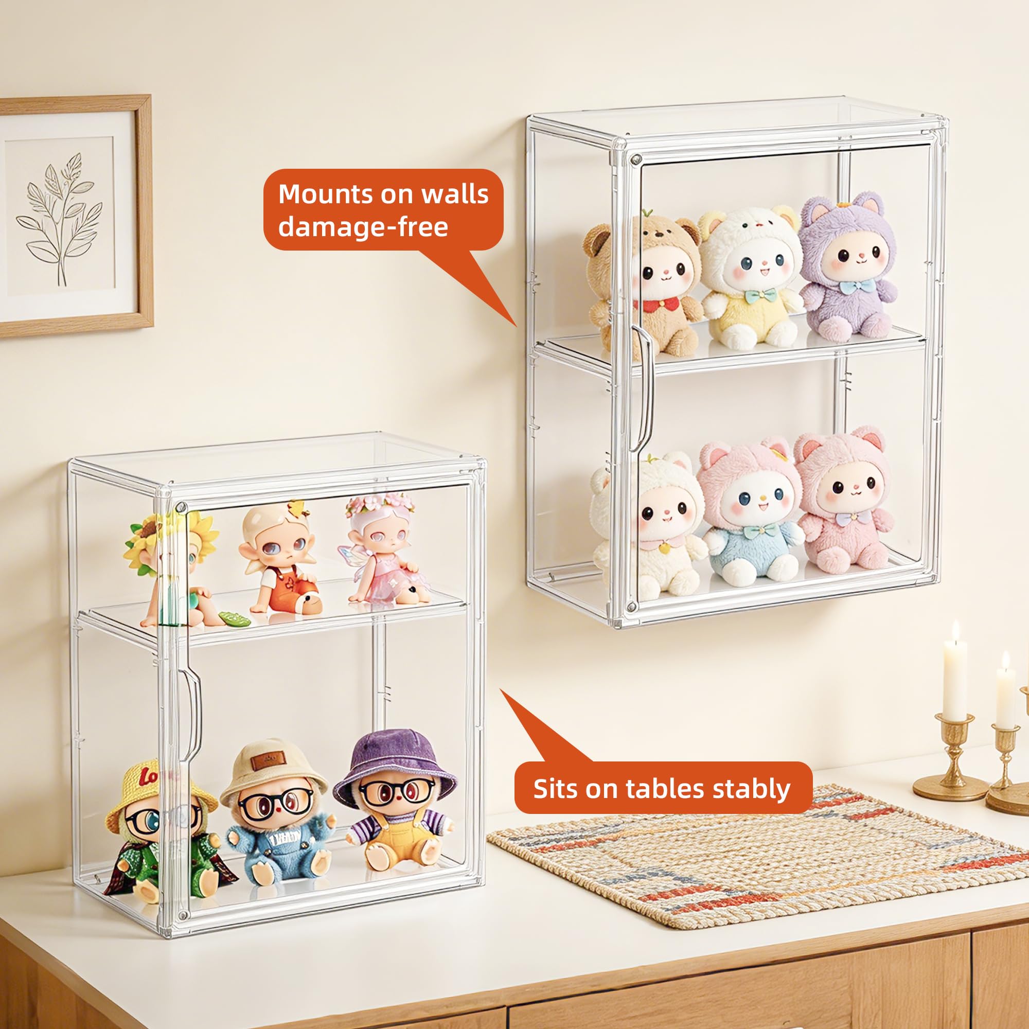 Amazon.co.jp: コレクションフィギュア用アクリル壁掛けディスプレイ