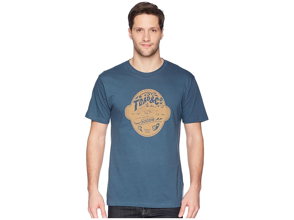

Toad&Co Brewed For Adventure Short Sleeve Tee (Moody Blue) Men's T Shirt
