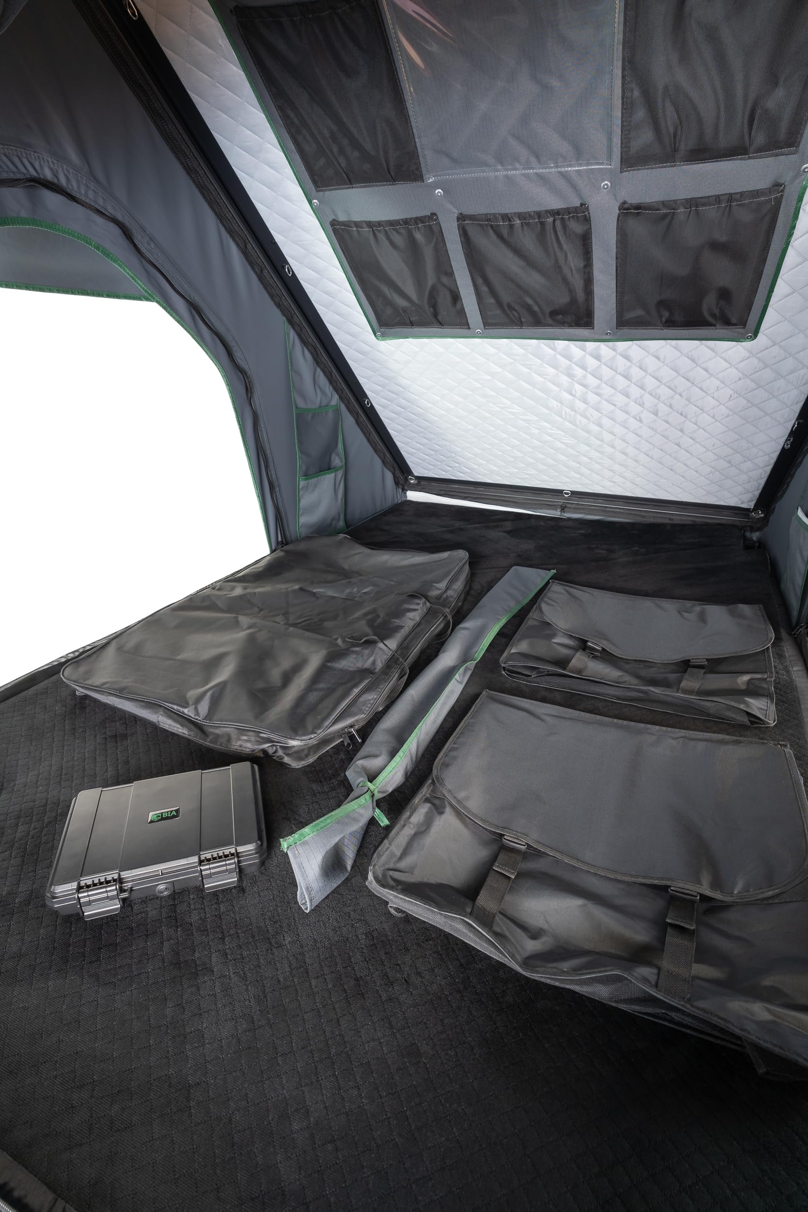 BIA Outdoor Gerald - Tenda da tetto rigida, montaggio rapido, resistente alle intemperie e robusta, adatta per SUV e auto, perfetta per campeggio e avventure all'aperto, incluso materasso e scaletta