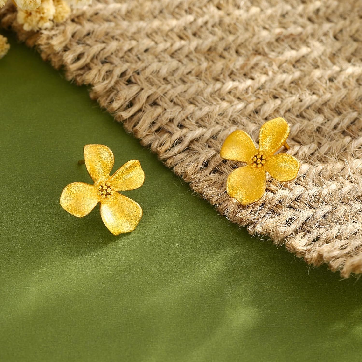 Dainty Flower Stud Earrings | Hypoallergenic Floral Earrings for Women | Minimalist Blossom Gift - Image 5