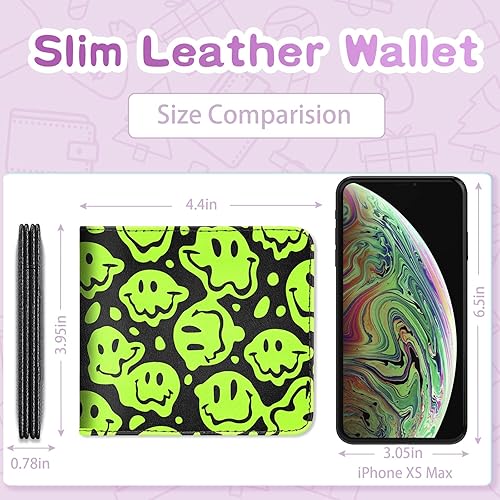 Miniatura 8 de Funermei Linda cartera de cuero de dibujos animados para mujer azul Marble Lindo