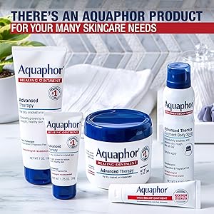Aquaphor Healing Ointment Advanced Therapy Skin Protectant, Dry Skin Body Moisturizer, 7 Oz Tube