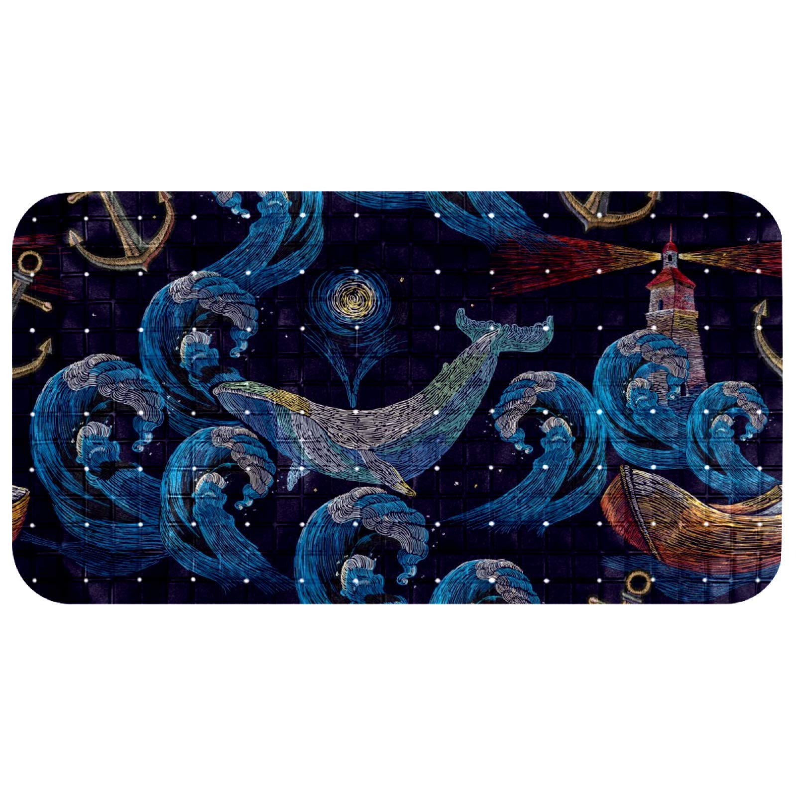 Tapis de douche antidérapant haute adhérence carrelage 60x35