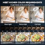 10" Overhead Phone Mount with Ring Light, 360° Circle Light - CRI >95 & Adjustable 70" Height, Selfie Ring Light Tripod for Photography, Live Streaming, Camera, Cooking and Content Creation