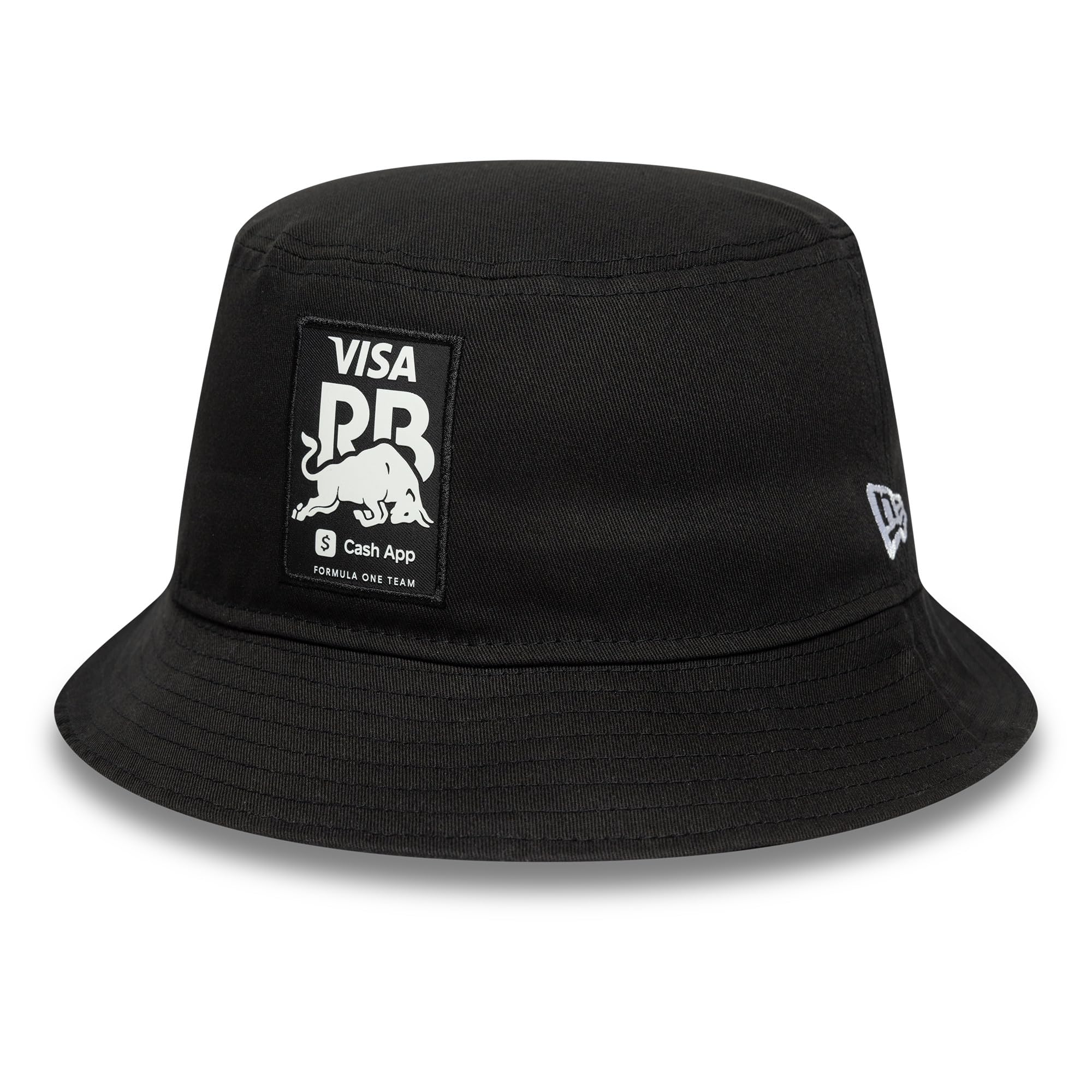 New Era Unisex Black Visa Cash App Racing Bulls F1 Team, Official 2025 Merchandise, Seasonal Tapered Logo Bucket Hat, (Uk, Alpha, L, )