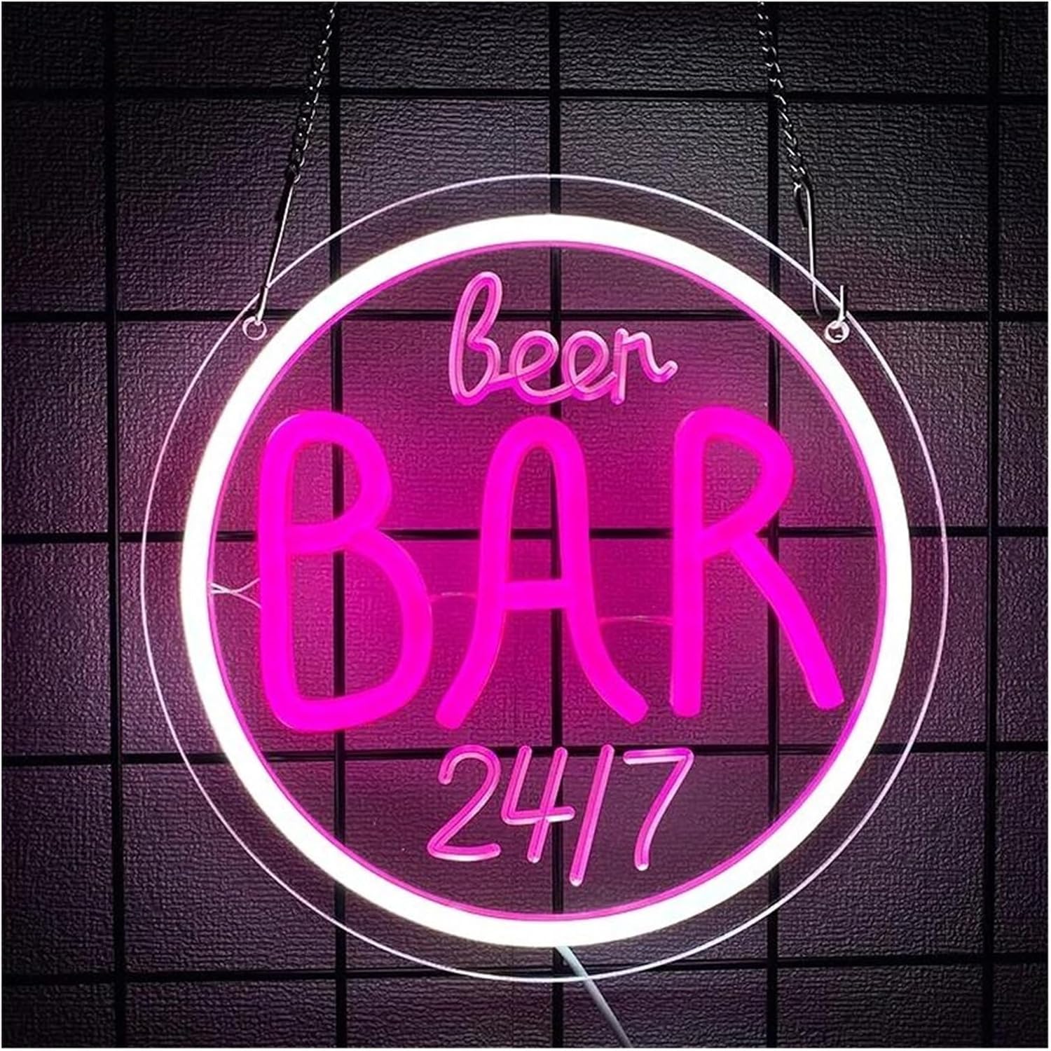 Zynther Neon lamp Neon Sign Beer Bar Variable for Home Bedroom Party Pub Decoration Illuminated 24cmx24cm