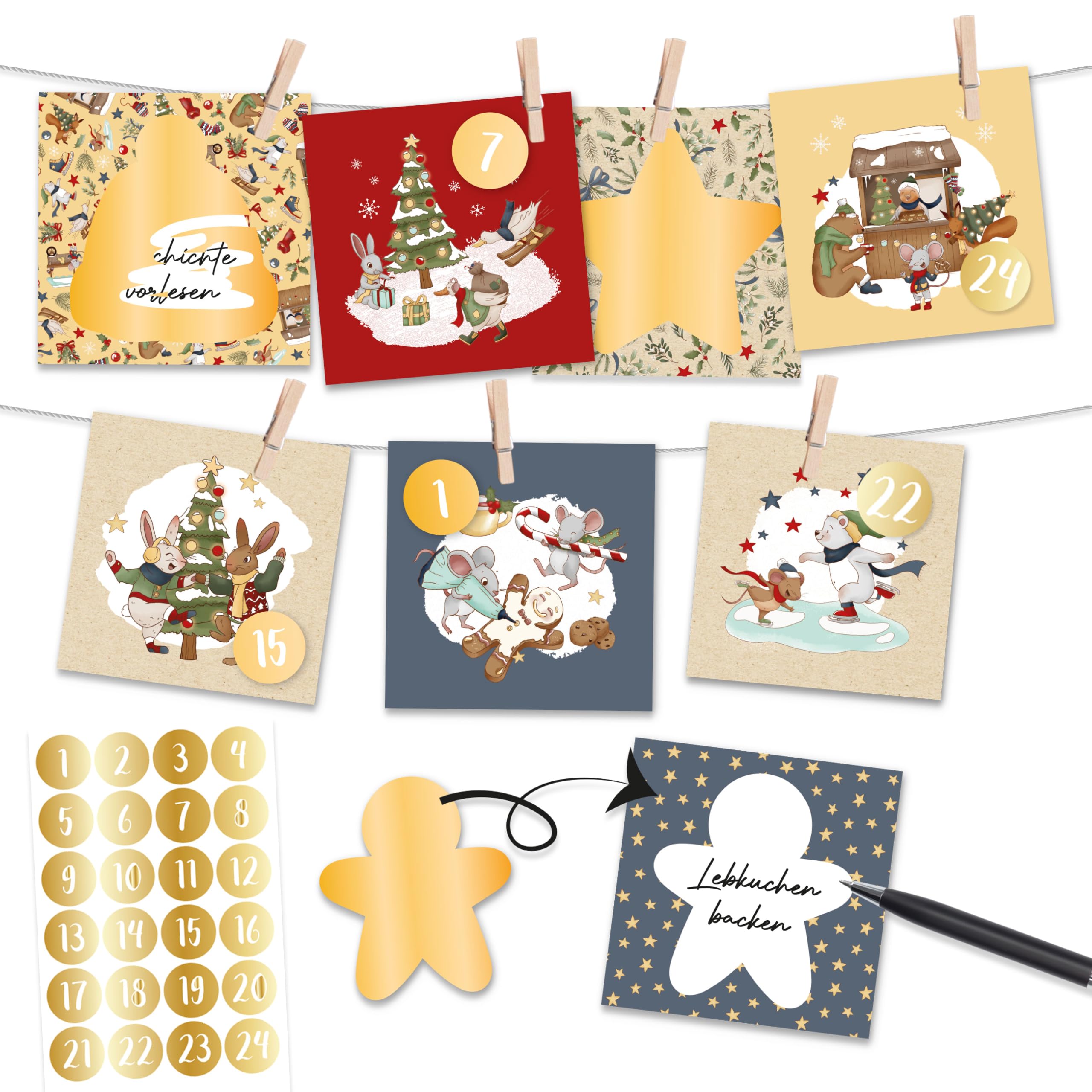 Scratch Calendar Winter Animals - Set 04