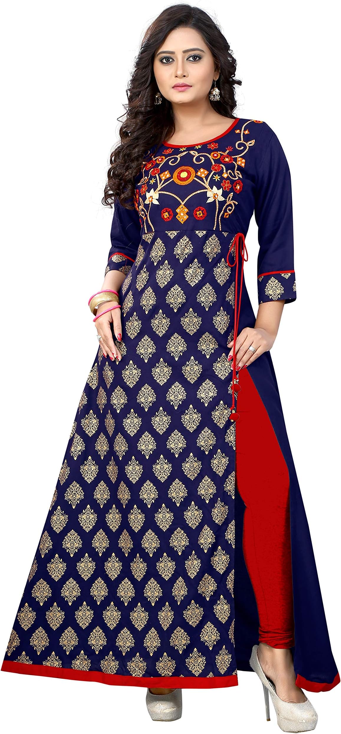 Vaikunth Fabrics Women's Rayon Regular Fit Kurta
