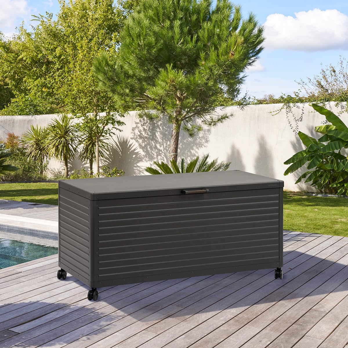 Hespéride - Coffre de rangement edenio graphite l 182,2 x 78 x 89,4cm en aluminium