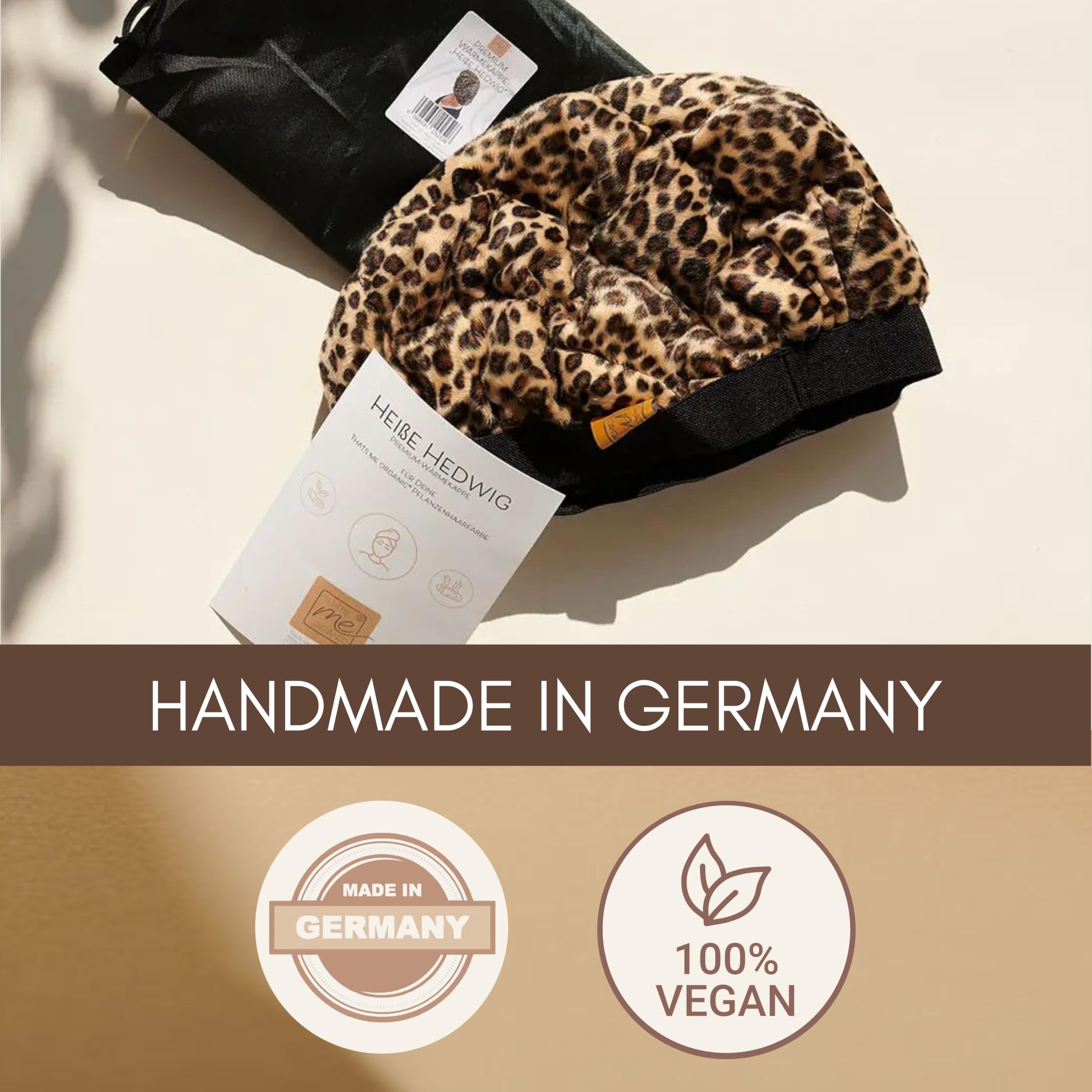 Thats me organic Wärmehaube Haare Heiße Hedwig für Pflanzenhaarfarbe – Handgefertigte, erwärmbaren Haube für perfekte Farbergebnisse – Mikrowellengeeignet – Haare färben Zubehör