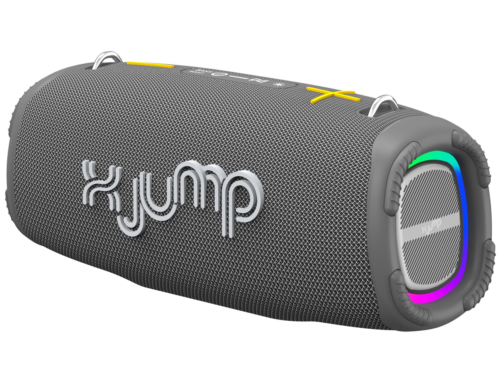 X JUMP XJ 200 Cassa Wireless Portatile Amplificata 90W, Alte Prestazioni, con Funzione TWS, USB, AUX-IN, Microfono Incorporato, Speaker Wireless Resistente all'Acqua Waterproof IPX5, Grigio