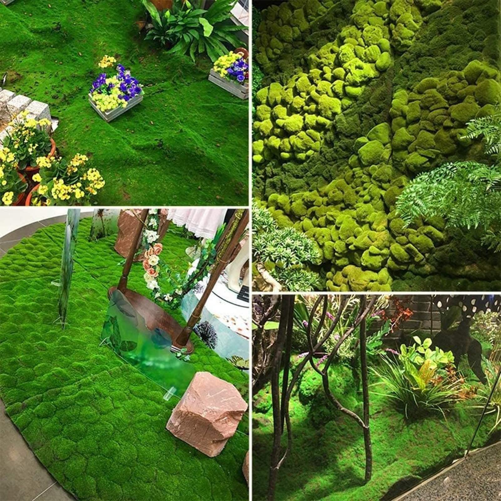 Moos Büro Künstliche Pflanze Rasen Moos Lichen Kunstrasen Wand für Hochzeit Festival Garten Mikro Landschaft Dekoration (Color : D, Size : 100x100cm/39.37x39.37in)