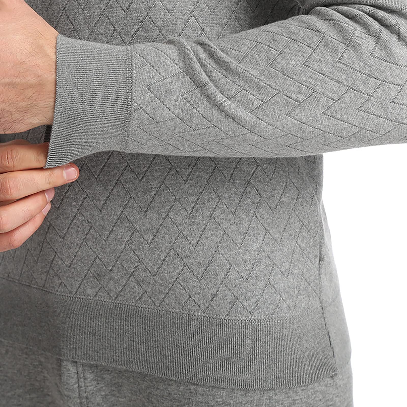 Ropa Interior Térmica Hombre Invierno Transpirable Conjunto Térmico de 2 Piezas Camiseta Térmica Hombres Manga Larga Pantalones Largos, Funcional Conjuntos Térmica