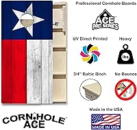 Vista 2 de CornholeAce ACE PRO State Flags Tablas profesionales para cornhole – ¡sin rebote! Patas anchas triples, madera contrachapada de abedul báltico