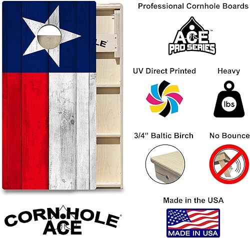 Miniatura 2 de CornholeAce ACE PRO State Flags Tablas profesionales para cornhole sin rebote! Patas anchas triples, madera contrachapada de abedul báltico de 34