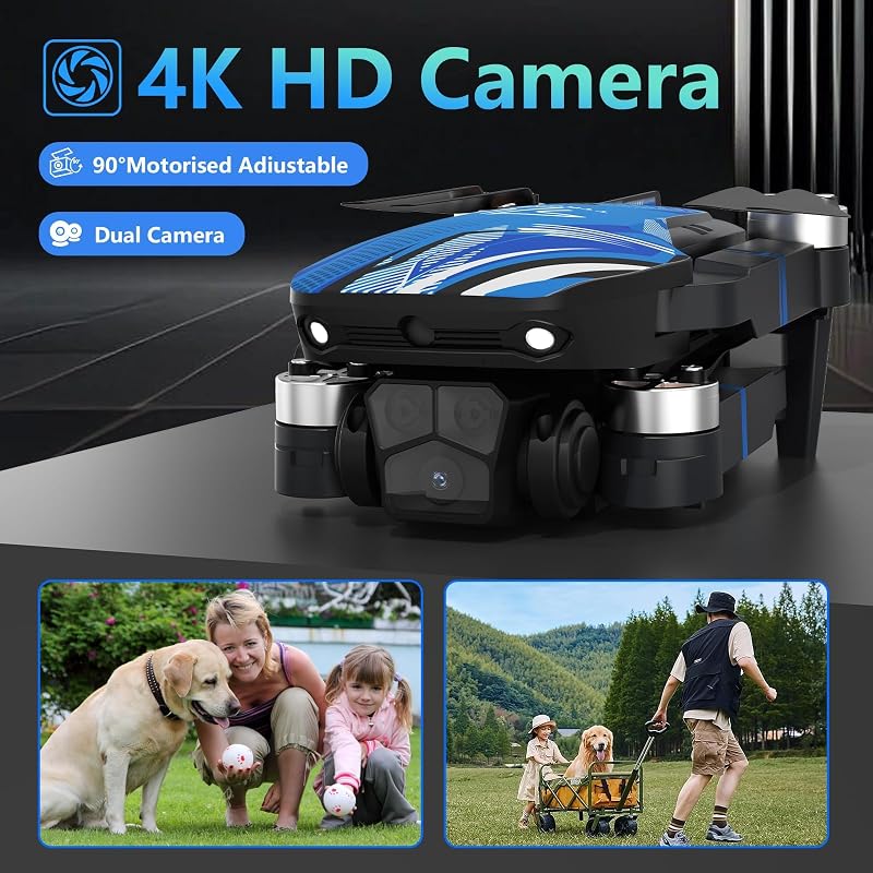 Dronă TTROARDS 4K cu ecran LCD de 2,8 inchi, motor fără perii, flux optic, evitare a obstacolelor la 270 de grade, sub 249 g pentru începători