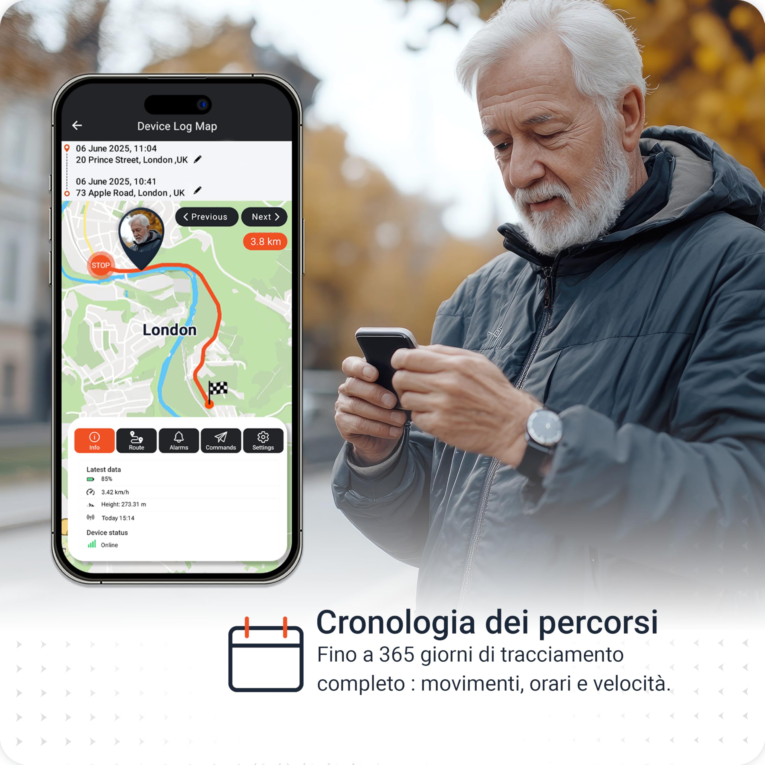 PAJ PEOPLE Finder 4G, Mini GPS Localizzatore per Bambini, Anziani e Oggetti - Durata Batteria fino a 5gg - Tracker Compatto, con Notifiche Impostabili via App e Allarmi in Tempo Reale