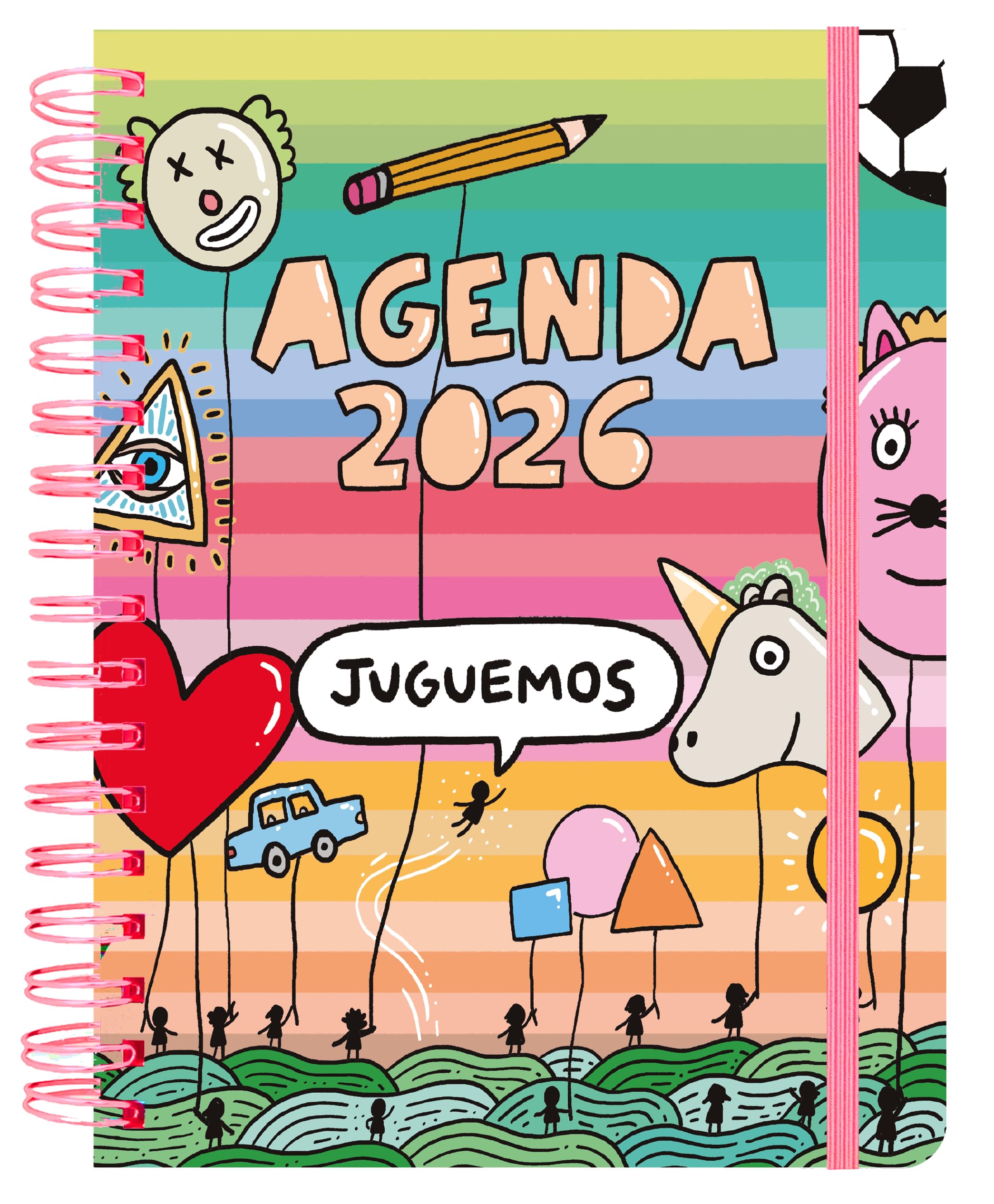 Agenda 2026 Vista Semanal Mr. Wonderful con Bolis Borrables para Planes Random