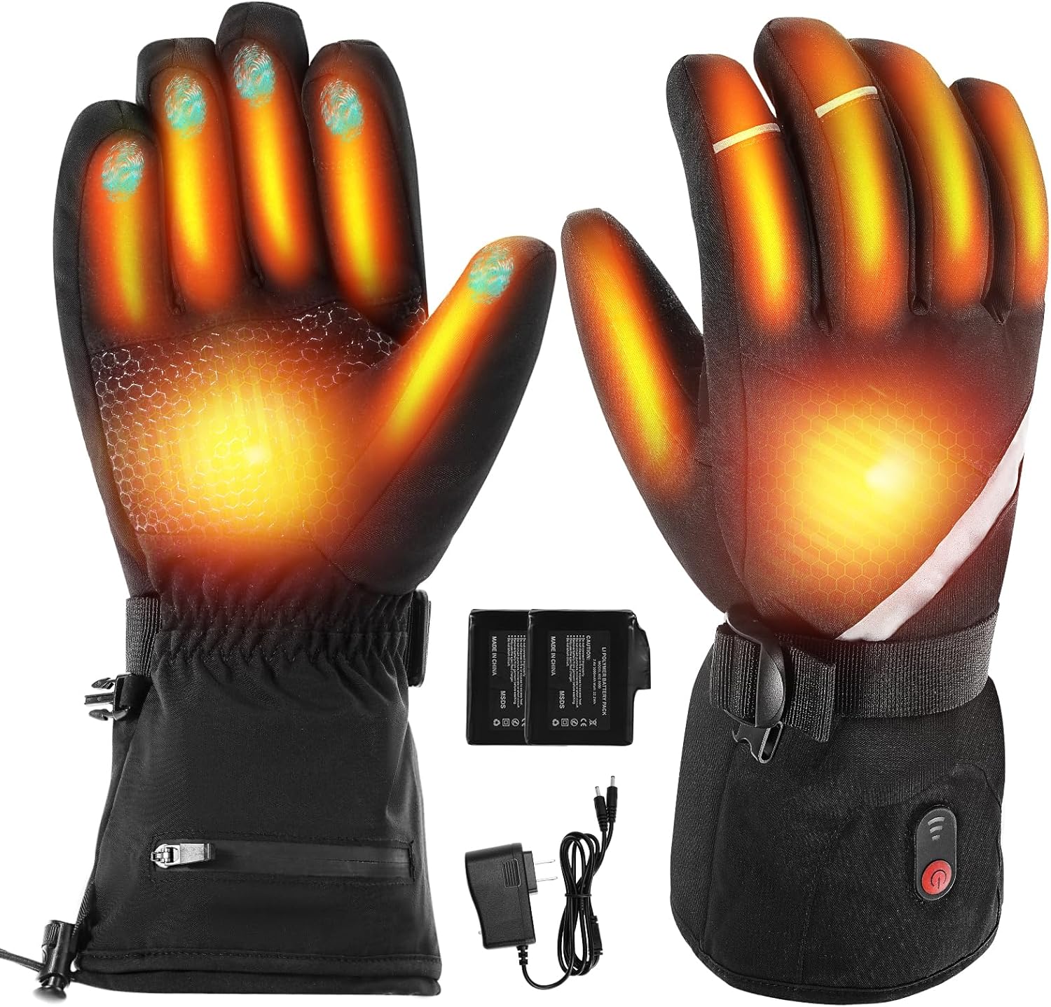 Heated Gloves for Men Women, Rechargeable Electric Heated