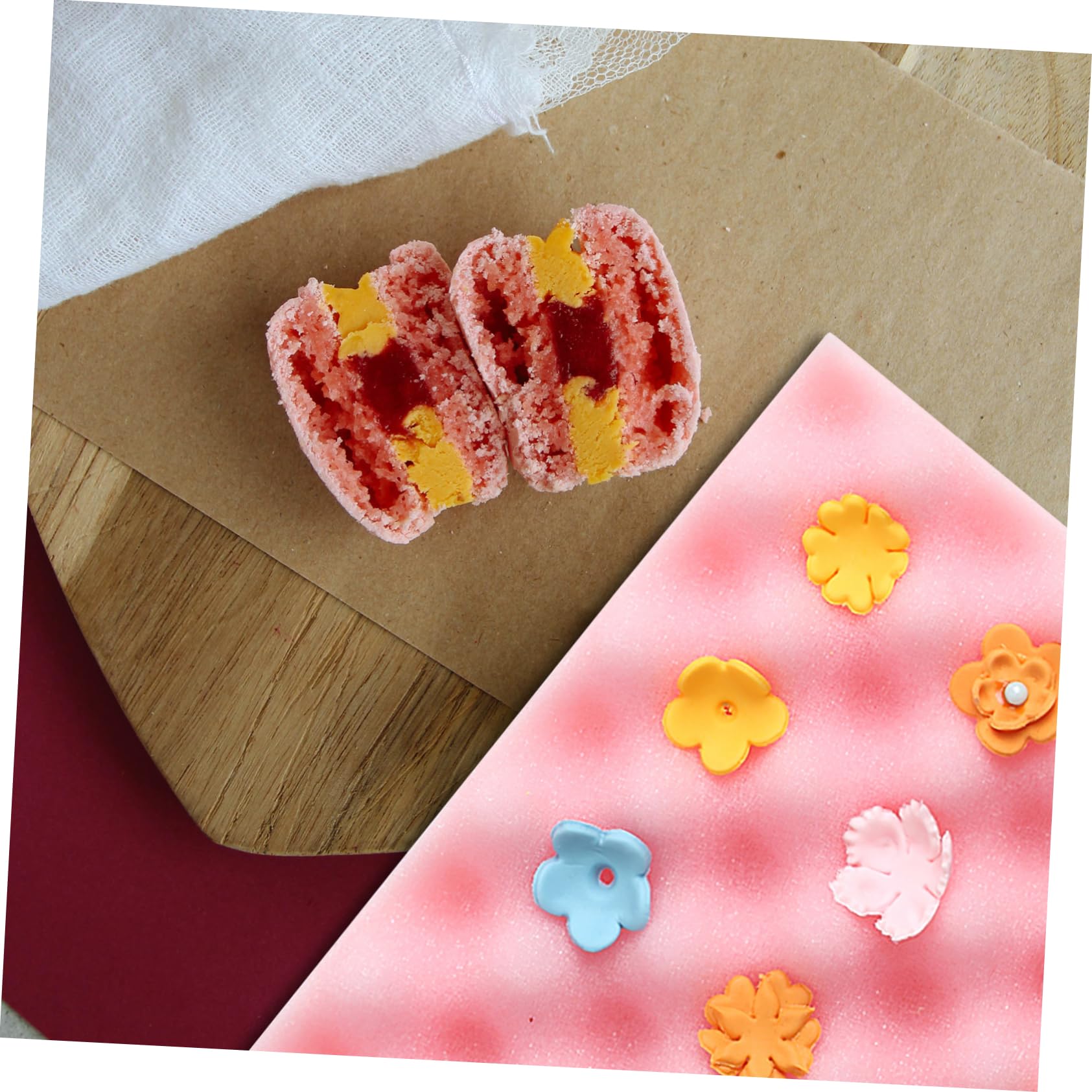 UPKOCH – 2 Spugne Per Asciugare Fiori In Fondant, Supporti Curvi Per Cake Design, Riutilizzabili