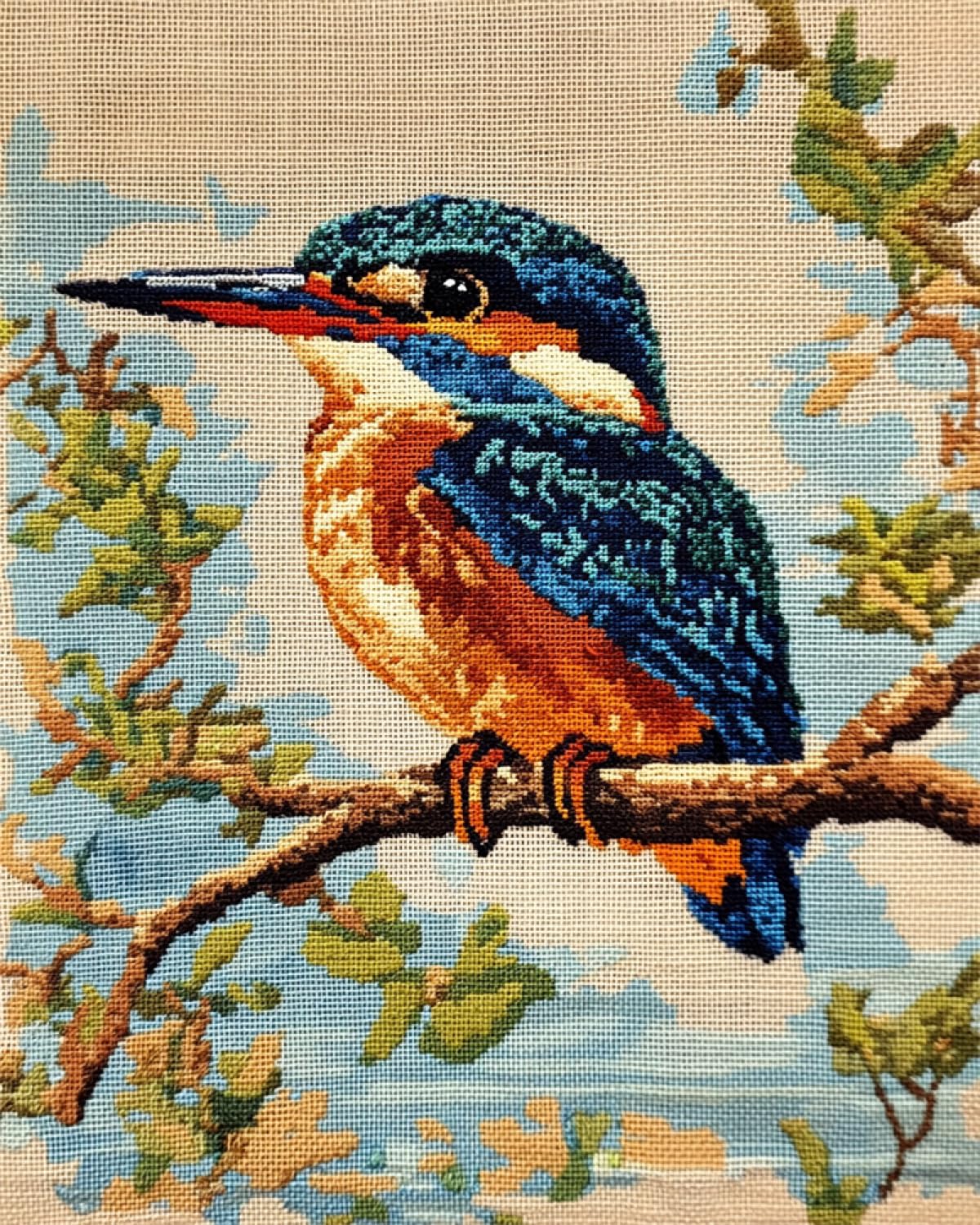 9CT Diy Kit De Broderie De Perles Kit De Broderie D'Oiseaux Sur L'Arbre Kit D'Artisanat De Broderie Au Point De Croix D'Animaux Fantastiques Kit De Peinture Perlée À Faire Soi-Même Tapisser 40x50cm