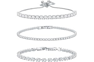 Sparkle 14K Silver Plated Tennis Bracelet for Women