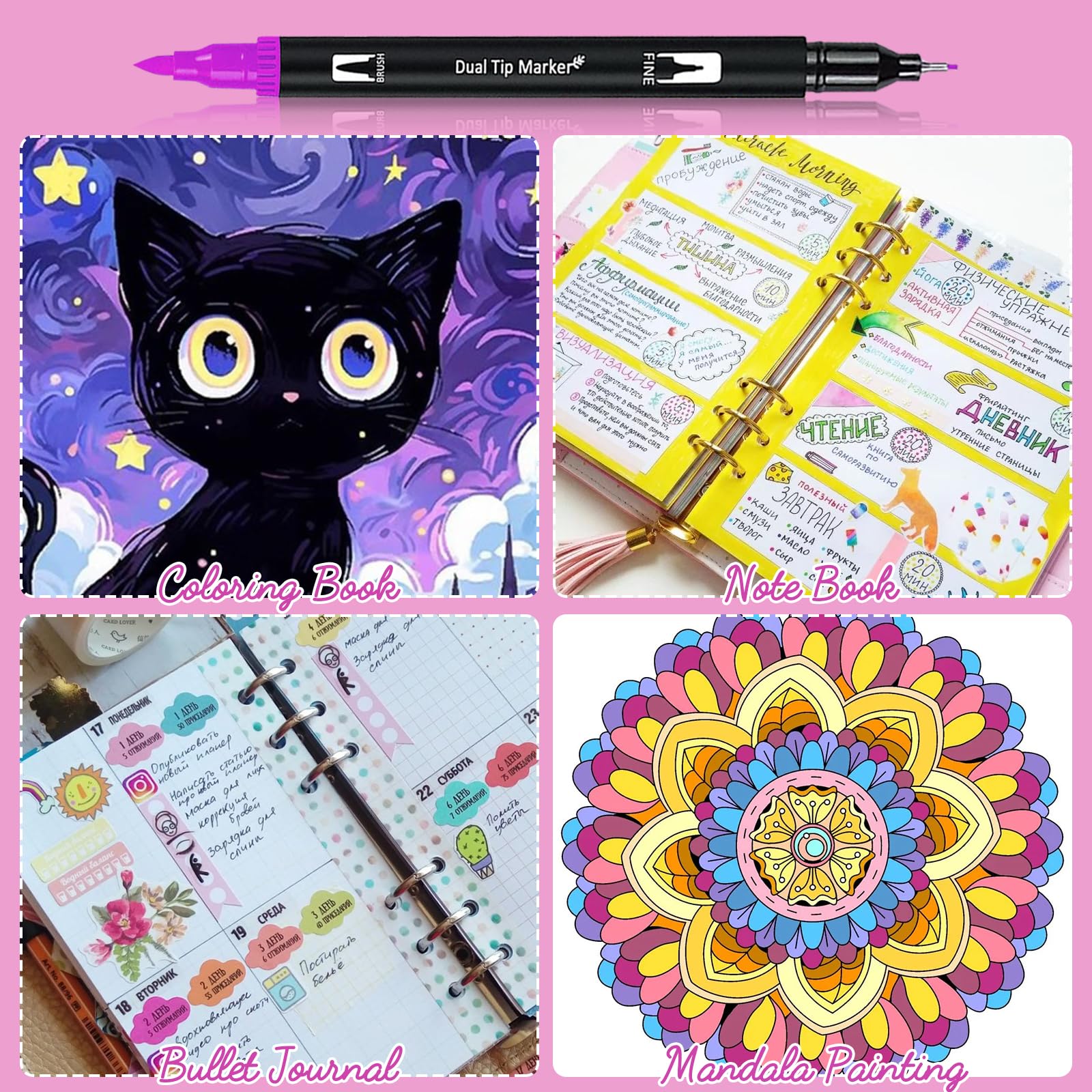 VAKKI 120 Couleurs Feutres Coloriage Adulte, Double Pointe Feutre Aquarelle avec Pointe Fine 0.4mm et Pointe Pinceau 1-2mm, Stylo Feutre pour Enfants Artistes Dessin Calligraphie Cadeau