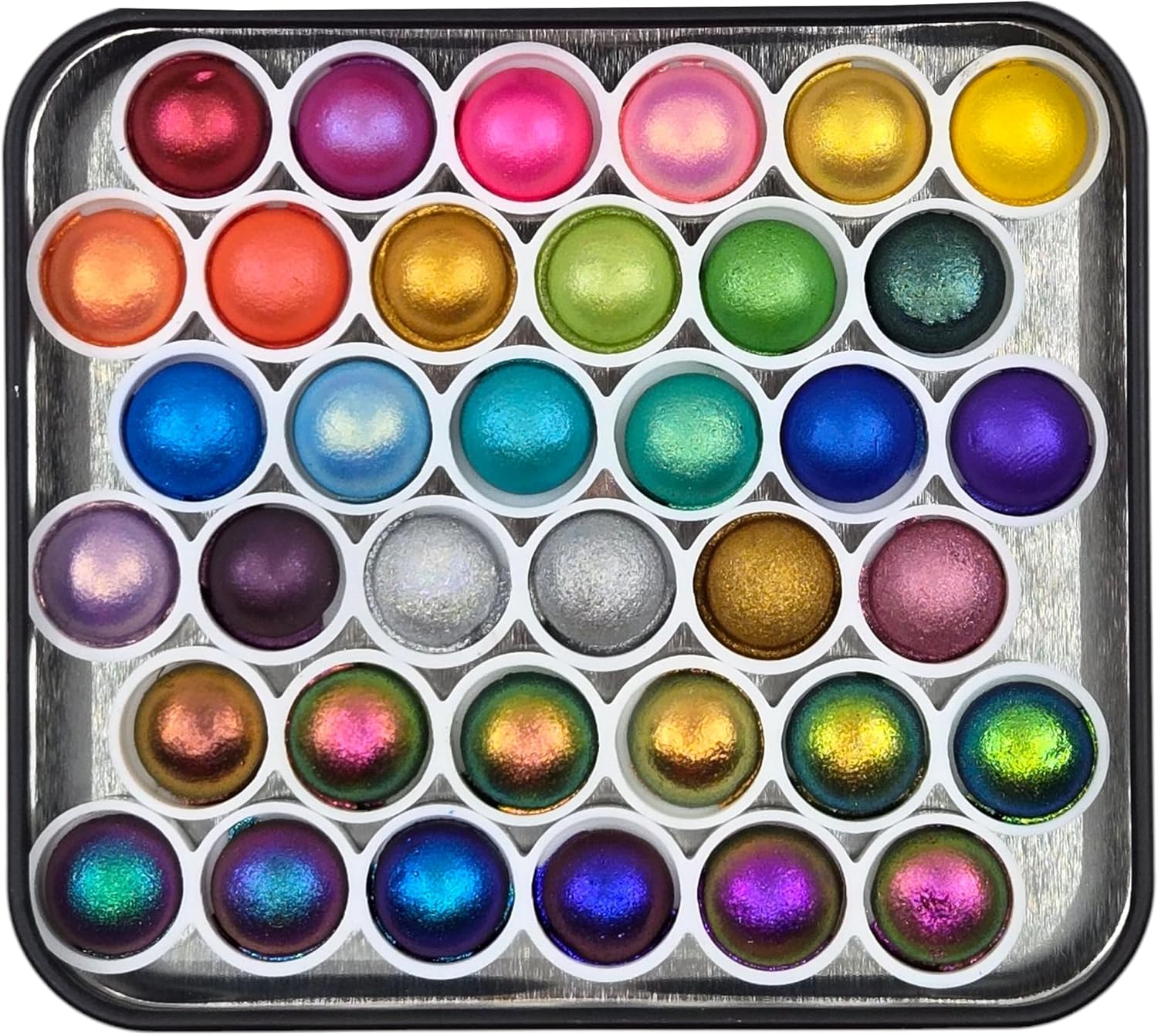 IUILE Handmade Watercolor Paints - Magical Drop Tiny Sampler Tin Set Vol. 2 (36 colors)