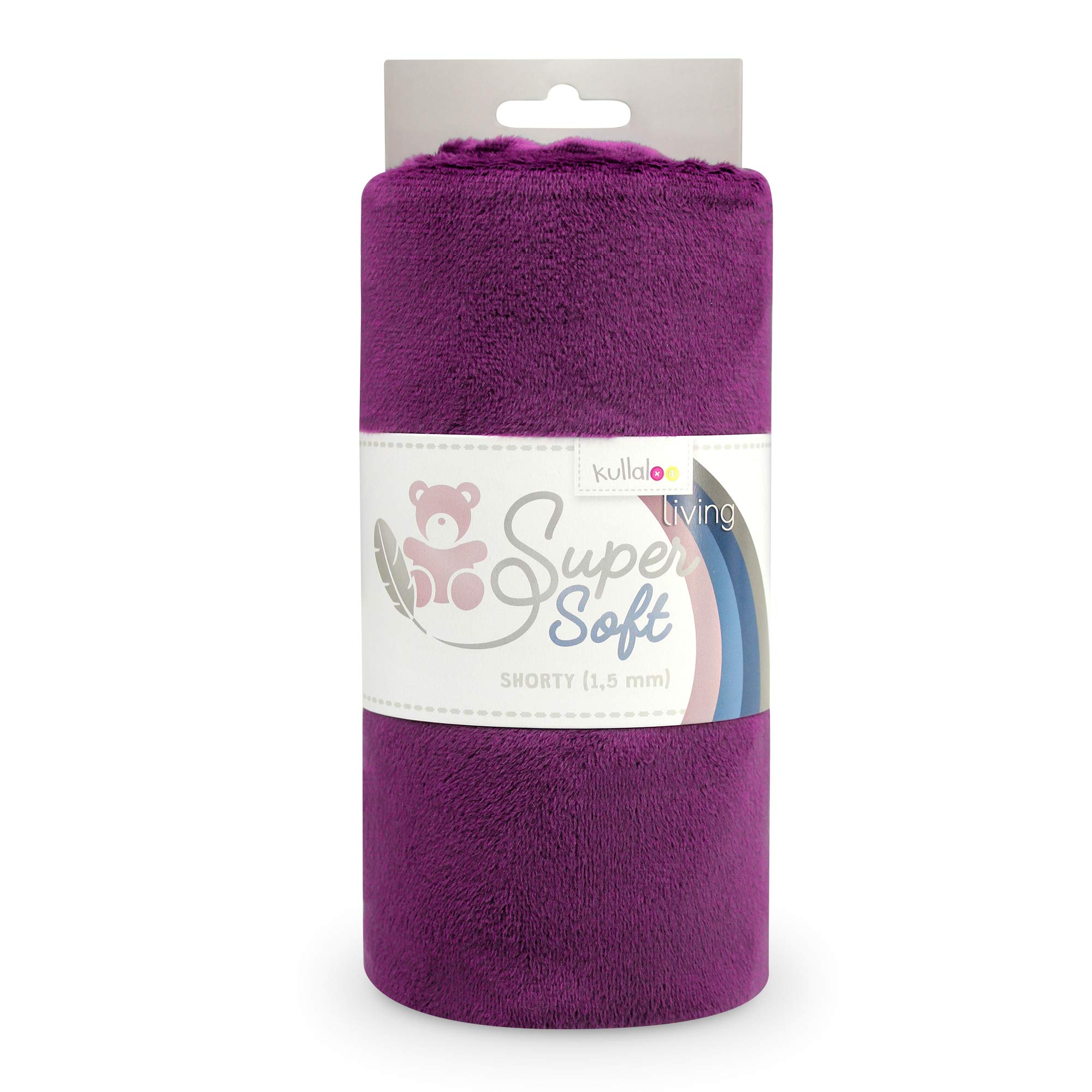 kullaloo Plüsch Stoff SuperSoft SHORTY pflaume