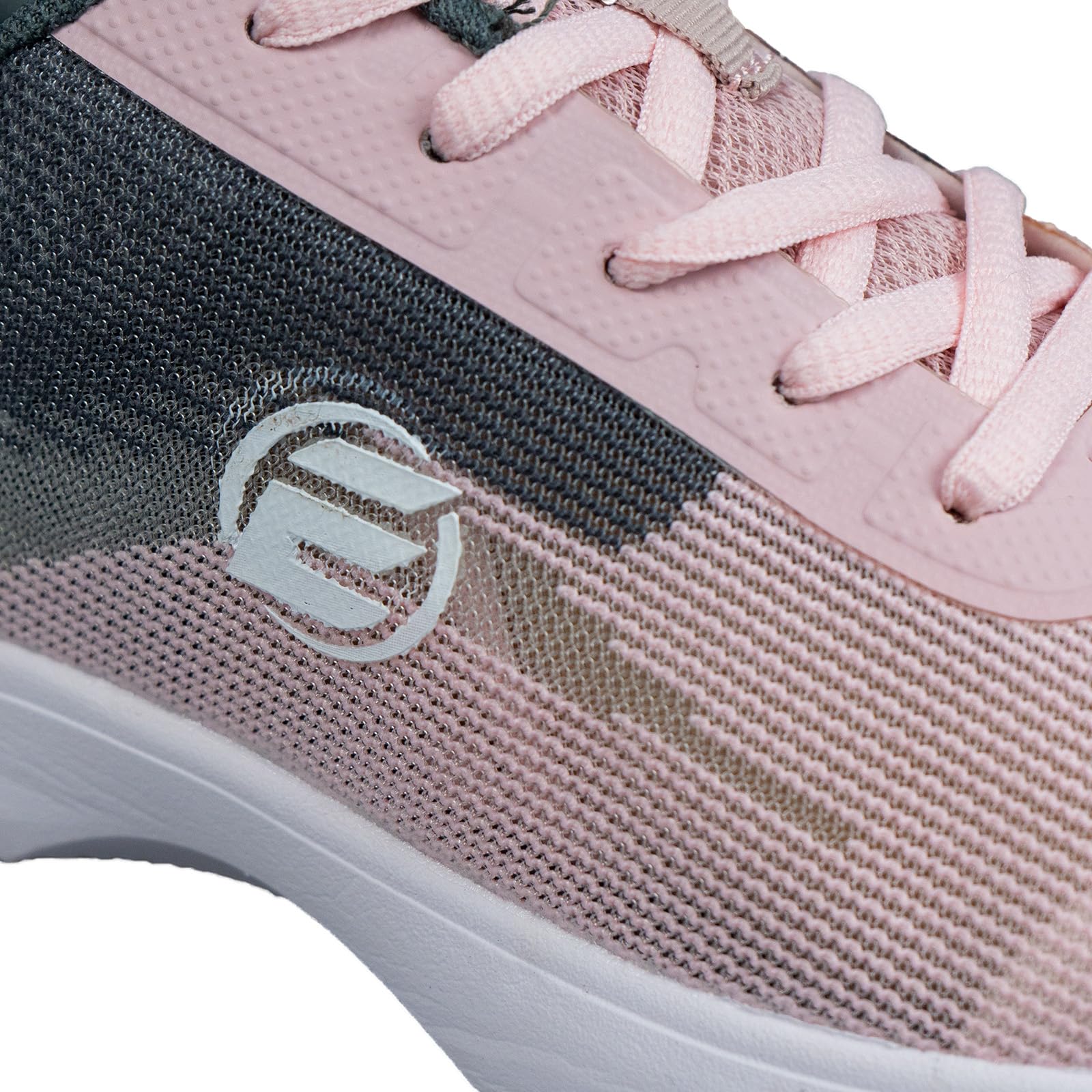 Elite Dash Bowlingschuhe für Damen, universelle Gleitsohlen, Ultraleicht, Mono-Mesh, athletischer Stil für Bowler, grau/pink