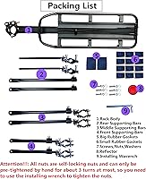 Vista 4 de Portabicicletas, 400 libras de capacidad, rodamientos sólidos, universal, ajustable, para bicicletas, equipaje, portaequipajes