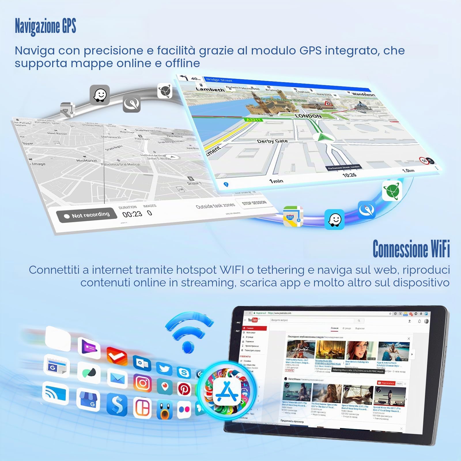 [4G+128G]Inefala Android 15 Autoradio per Seat Leon MK2 2005-2012 con Wireless Carplay Android Auto, 9 Pollici Touchscreen Stereo Auto Bluetooth con Navi GPS WiFi RDS/FM SWC Retrocamera Mic