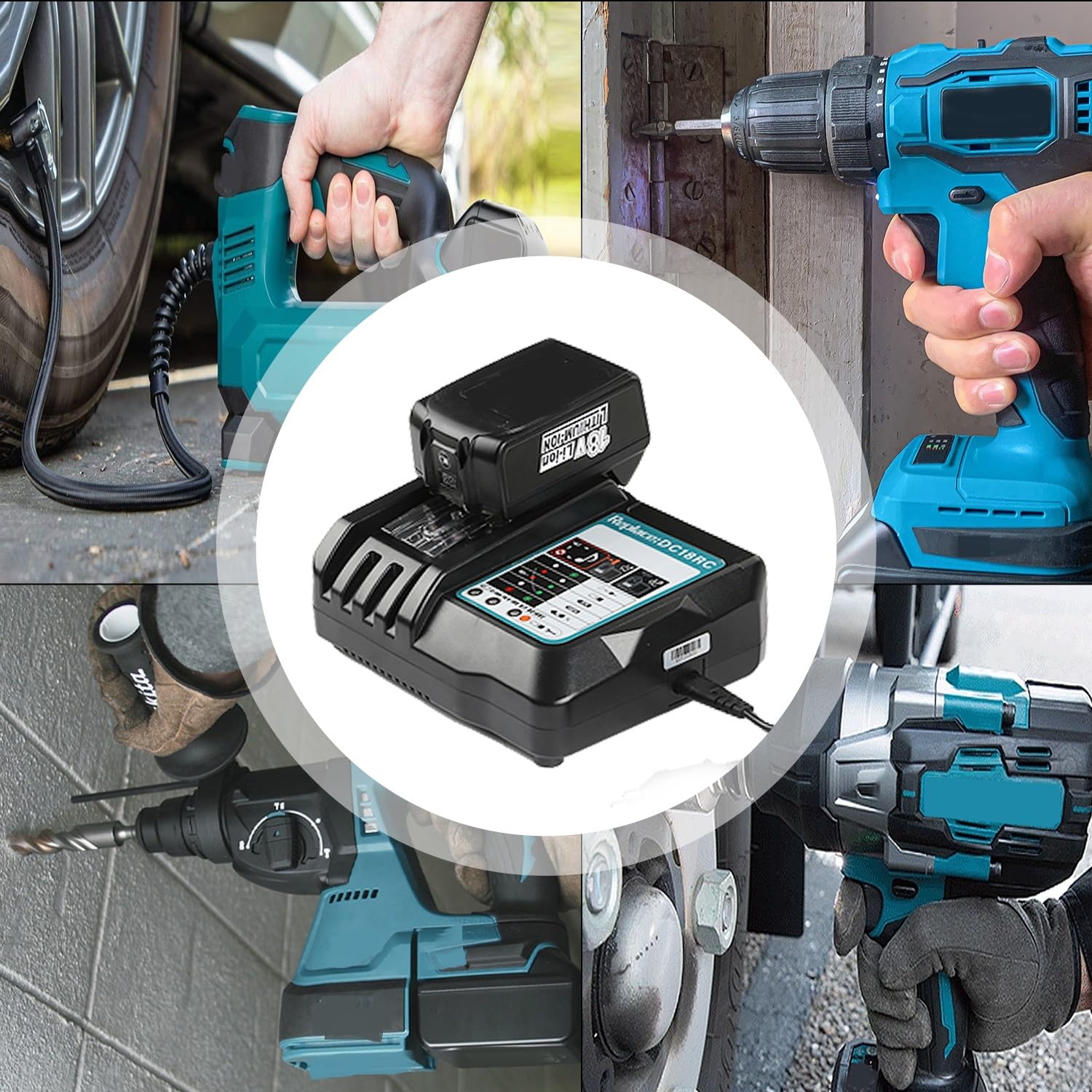 Energup 18V 4.0Ah Batería + Cargador para Makita Batería 18V BL1860 BL1850B BL1850 BL1840 BL1830 BL1820 LXT400