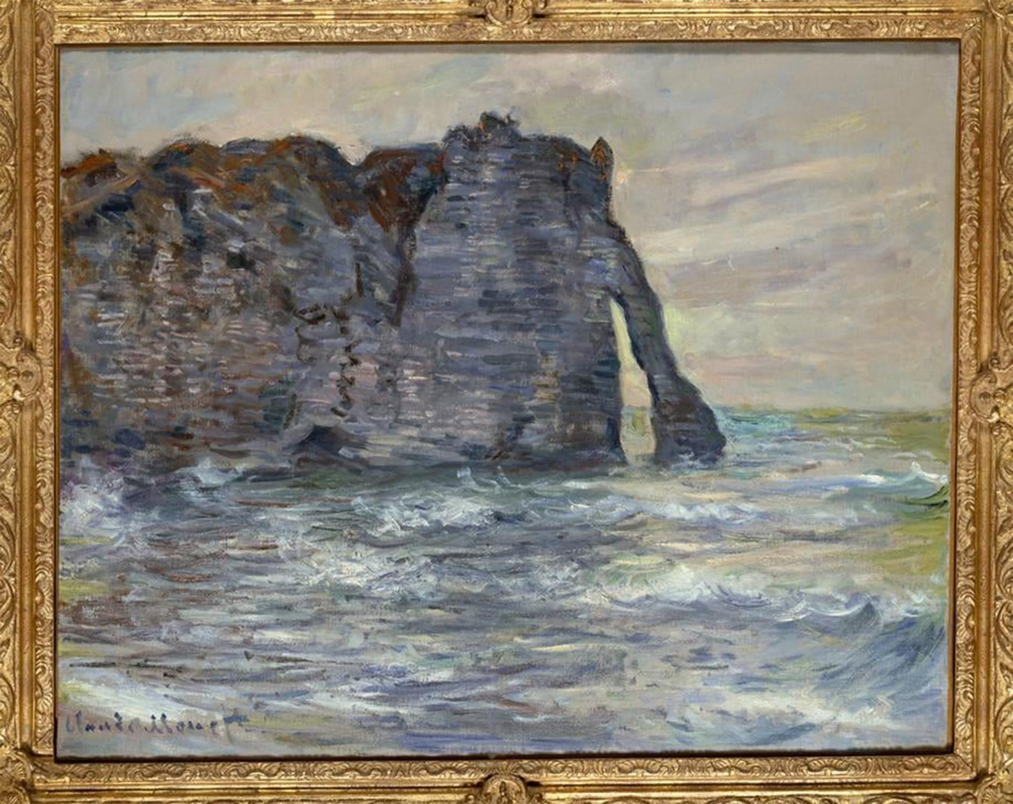POSTERIIk Famous Print Pop Art Wall Art Graffiti Étretat Cliff And Downstream Gate by Claude Monet Art Prints for Home Decor 60x90cm