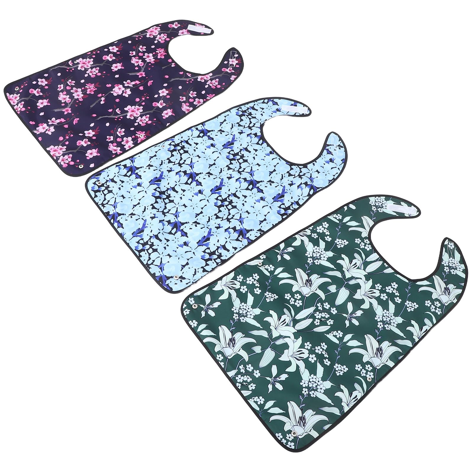 3 Stück Pack Esslätzchen für Senioren Waschbare Hautfreundliche Lätzchen zum Essen und Schutz der Kleidung Unisex Schutzschürzen für Ältere Erwachsene