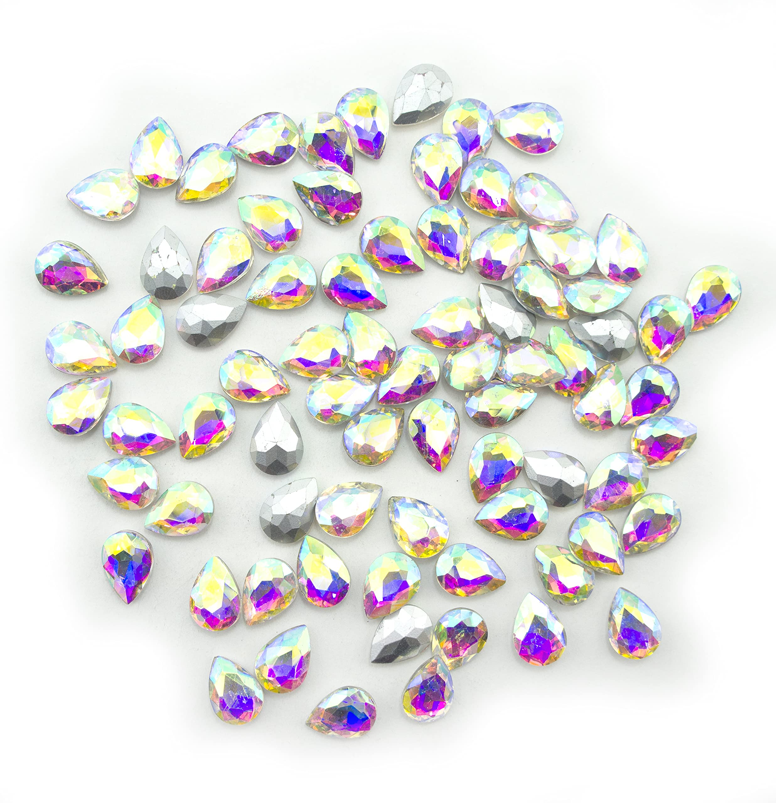 Cristal irisé AB à coudre HAND éclat de luxe pour haute couture 10x14mm
