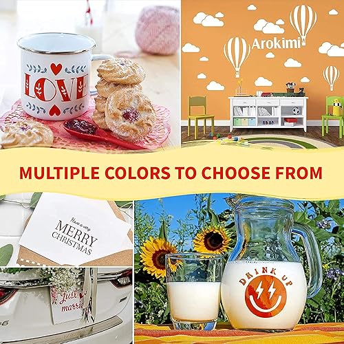 Miniatura 7 de Lya Vinyl Rollo de vinilo permanente rosa brillante, 12 pulgadas x 12 pies, rollo de vinilo adhesivo permanente para exteriores para CRI-Cut,