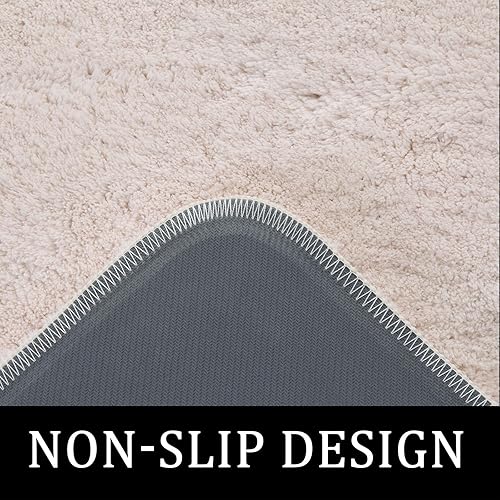 Miniatura 6 de Yancorp Alfombras de baño peludas de 3 piezas de felpa gruesa alfombra de baño suave para baño, antideslizante, lavable a máquina, alfombra de baño