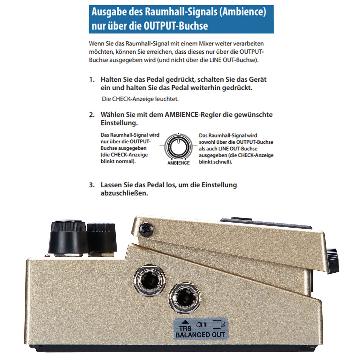 Boss AD-2 Acoustic Preamp Pedal Effektgerät für Akustik-Gitarre + keepdrum Klinkenkabel