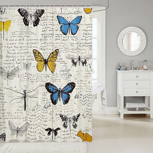 Miniatura 2 de Juego de cortina de ducha con temática de animales botánica, 72 pulgadas de ancho x 72 pulgadas de largo, cortina de ducha para niños, accesorios de