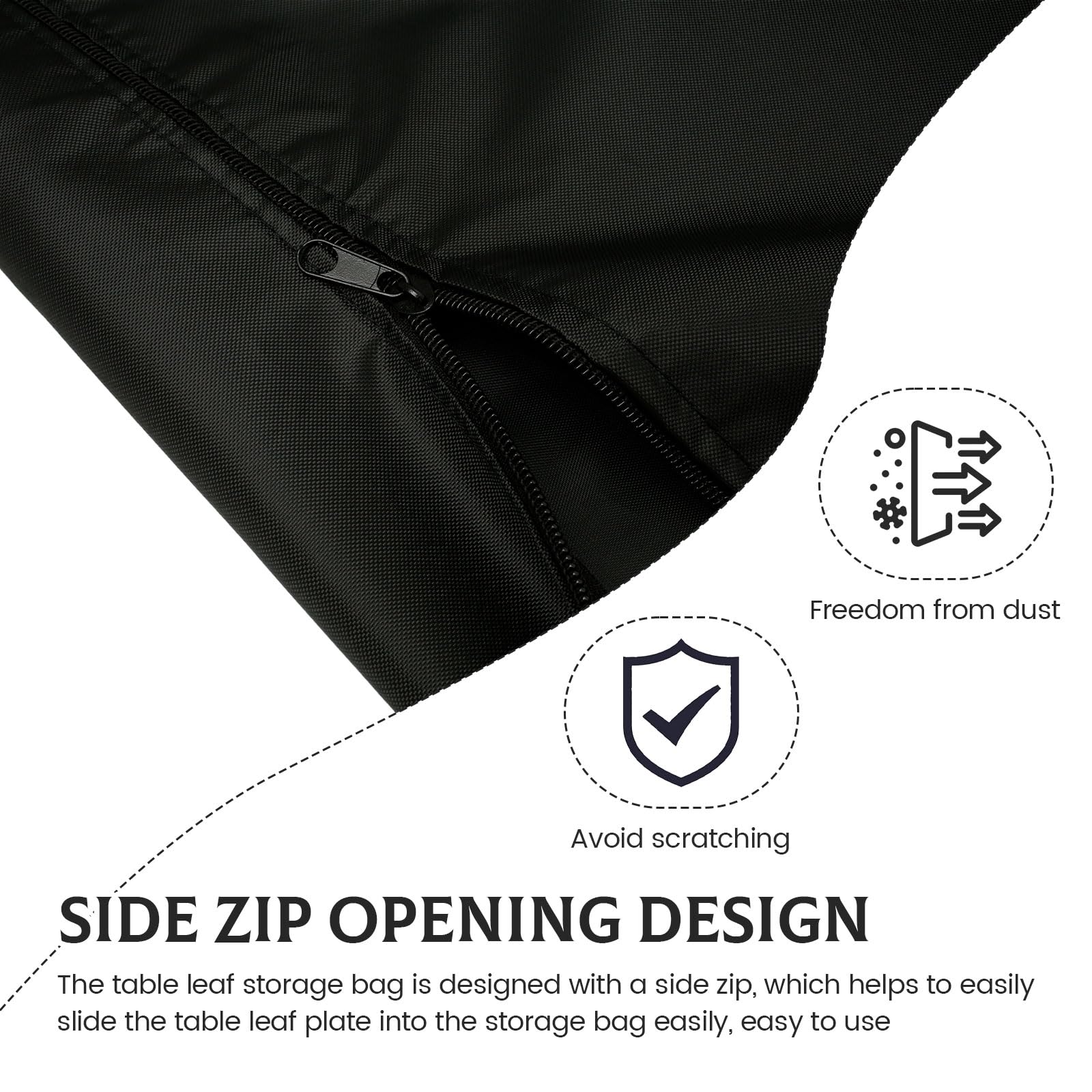 Impermeable Bolsa de Almacenamiento de Hojas de Mesa con Cremallera y 2 Correas de Hombro