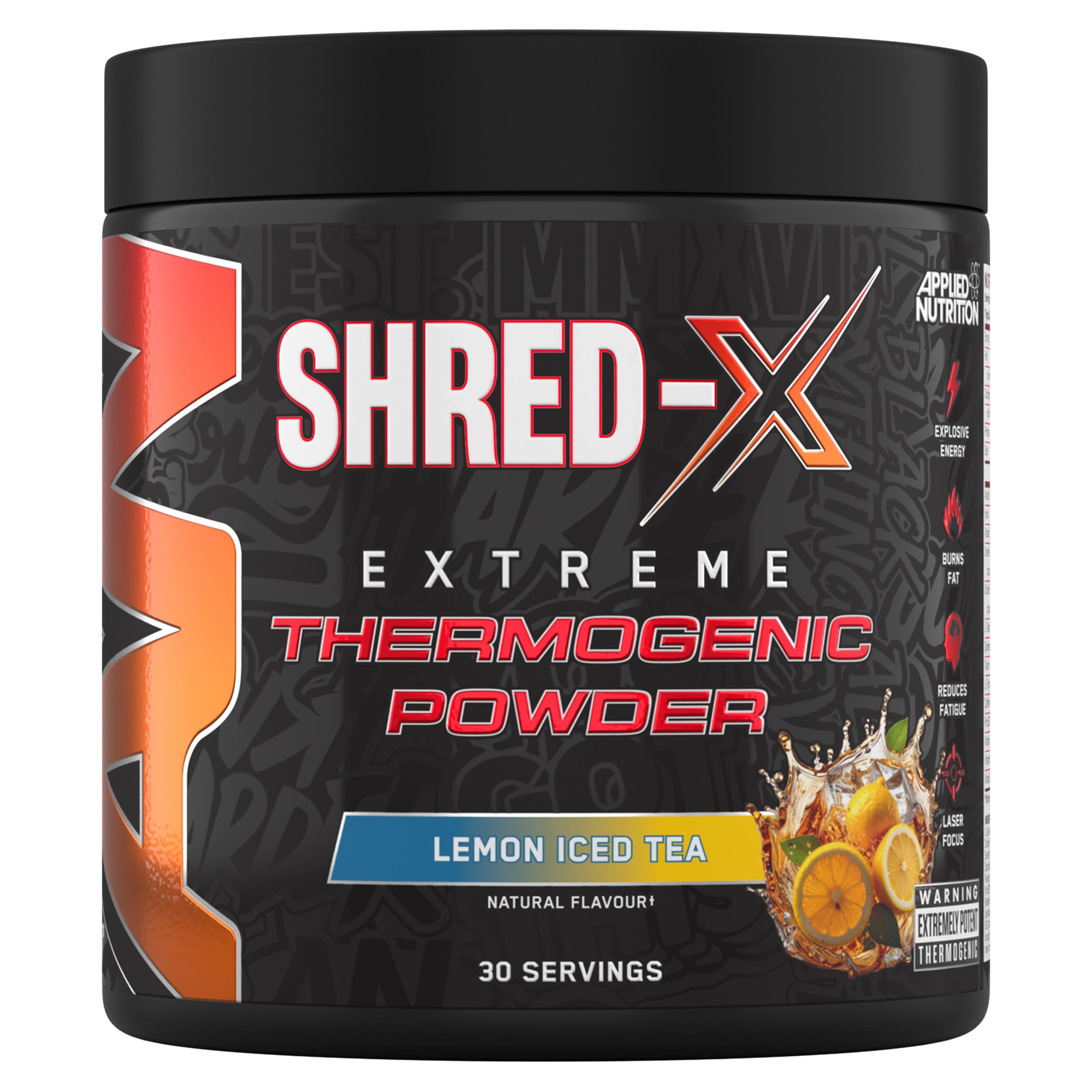 Applied Nutrition Shred X Fat Burner - ABE All Black Everything Fat Burner, Thermo Weight Management (300g - 30 Servings) (Lemon Ice Tea)