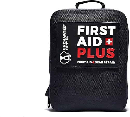 Uncharted Supply Co. Kit de primeros auxilios Bolsa portátil de primeros auxilios de emergencia con suministros médicos para viajes, recreación al