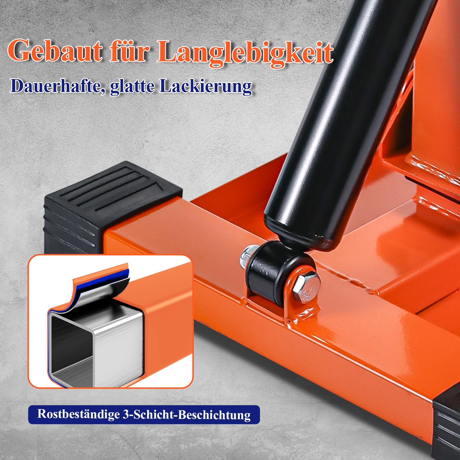 Motorradhebebühne 400 kg mit 3 Werkzeugablagen und Fußpedal Hydraulisch | 4-fach höhenverstellbar für Wartung, Reifenwechsel und Reparaturen in Garage und Werkstatt