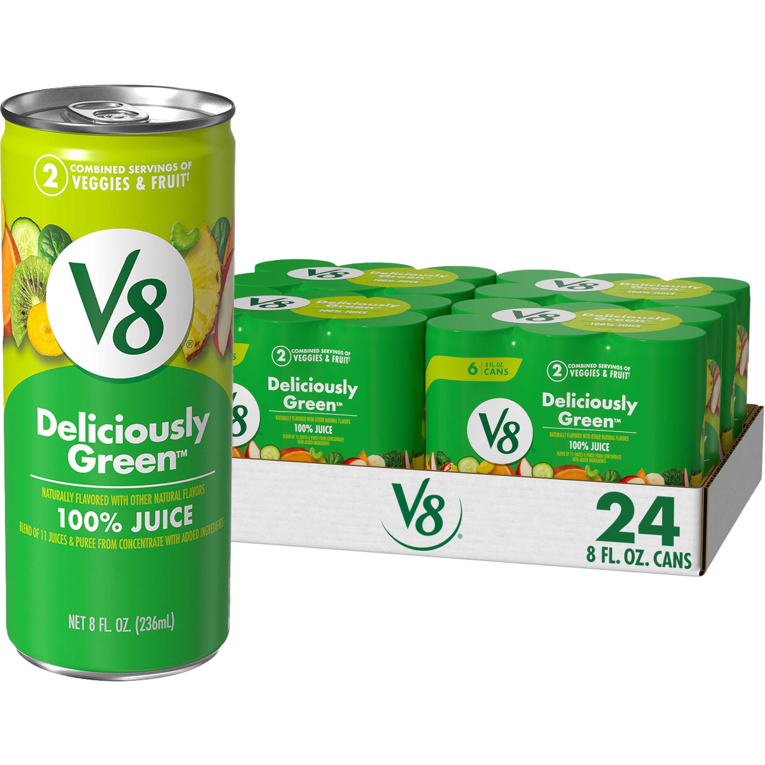 Amazon.com: V8 Deliciously Green 100% Fruit and Vegetable Juice, 8