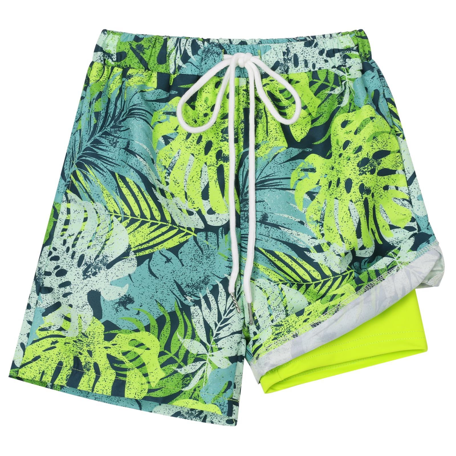 Blaward Boys Swim Trunks with Compression Liner Teen Kids Swimsuit Youth Swim Shorts Quick Dry Swimming Trunks & Board Shorts