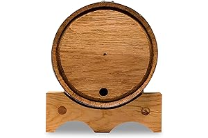 American Charred Oak Barrel: 10L Aging Barrel for Whiskey, Rum, Wine or...